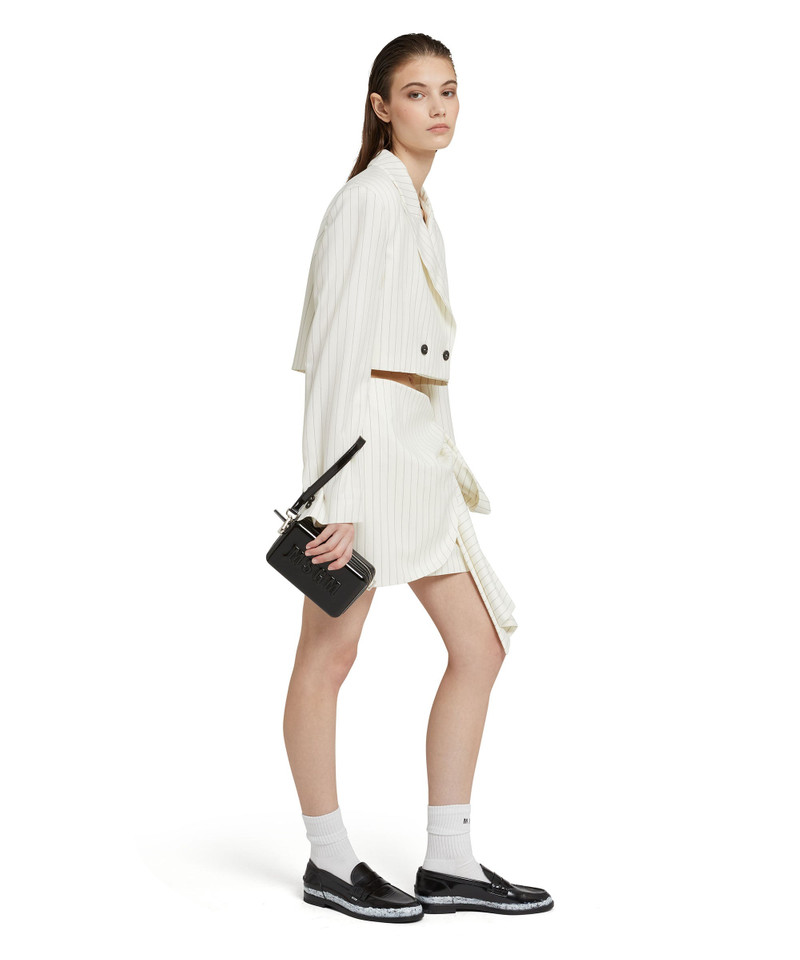 Fresh wool pinstripe crop jacket 5
