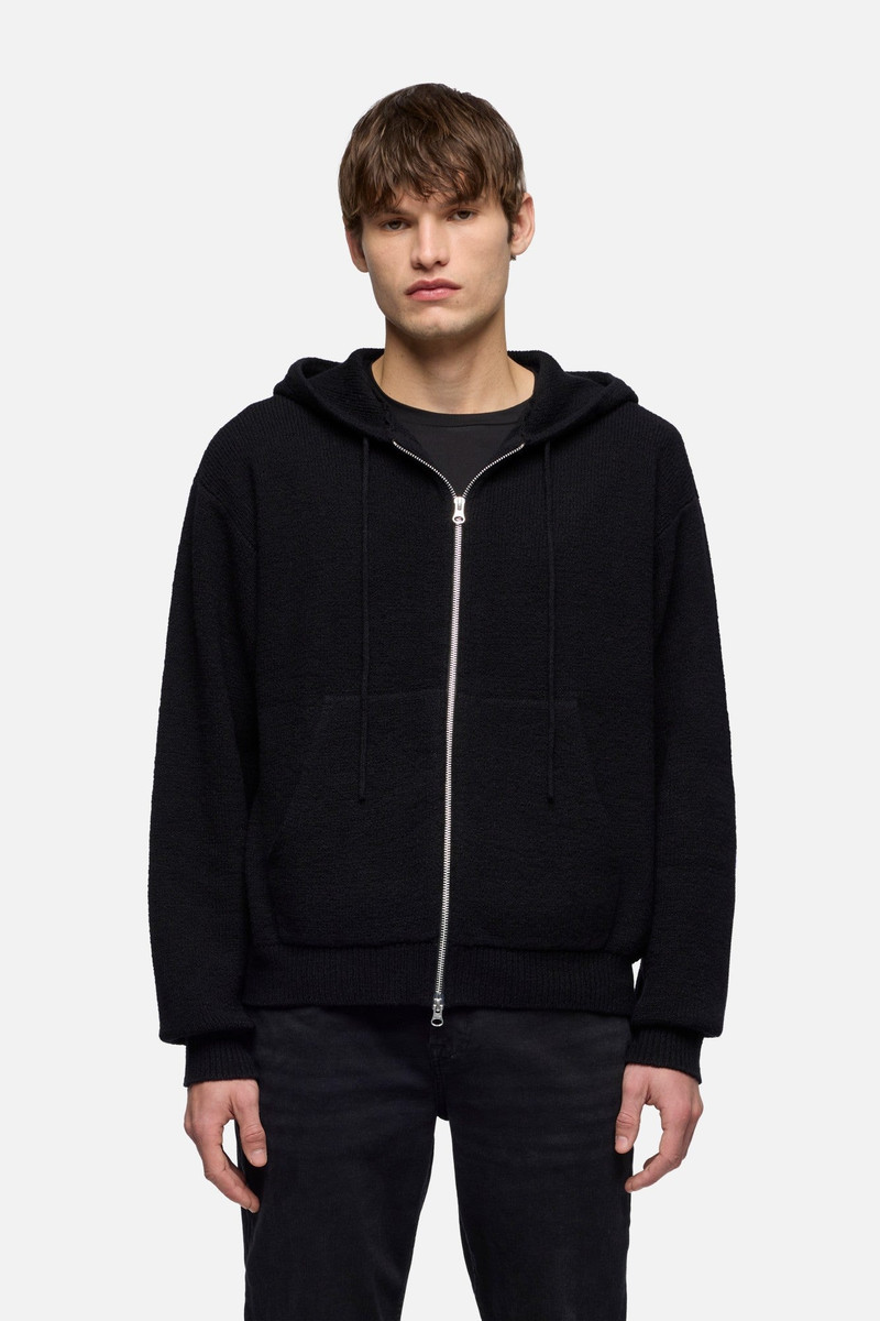 HOODED ZIP SWEATER in Cotton Wool 3
