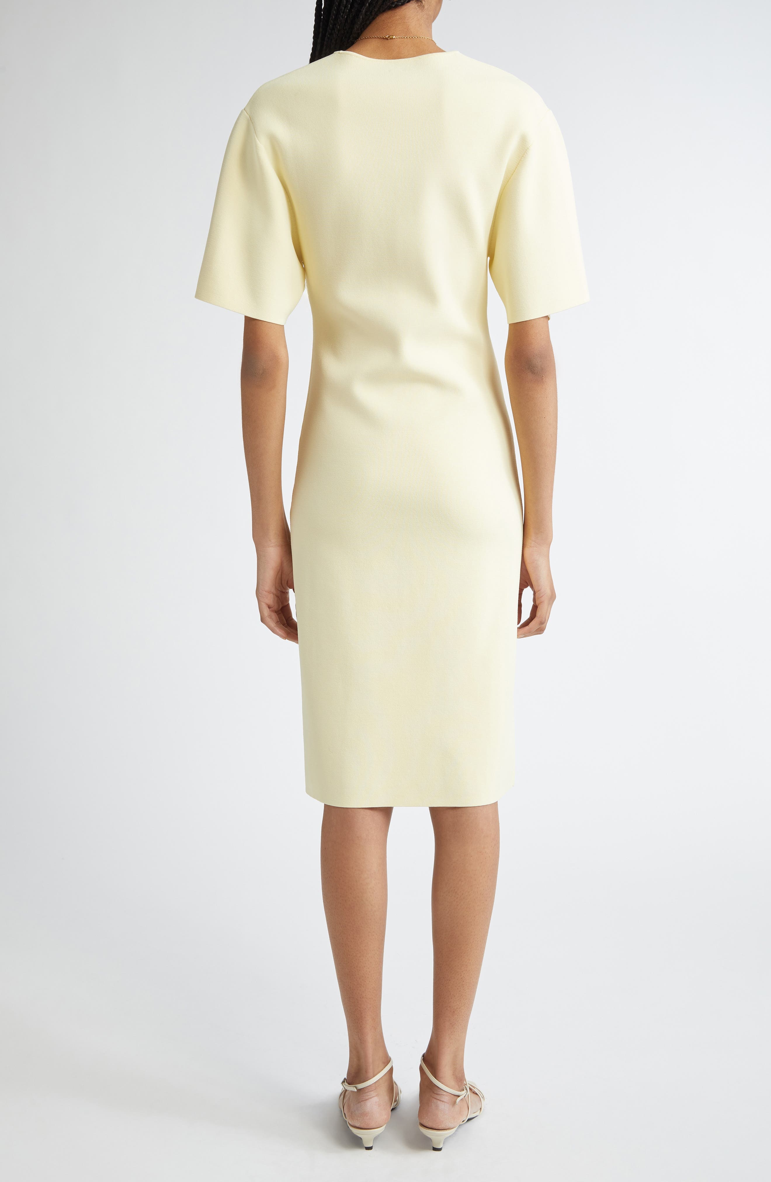 TOTEME Compact Jersey T-Shirt Dress in Straw at Nordstrom - 2