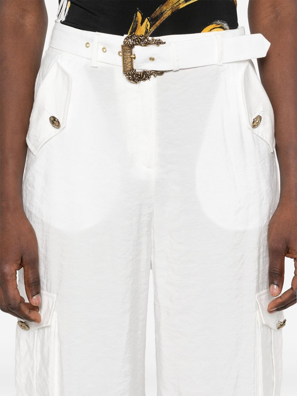 crinkled-finish cargo pants - 5