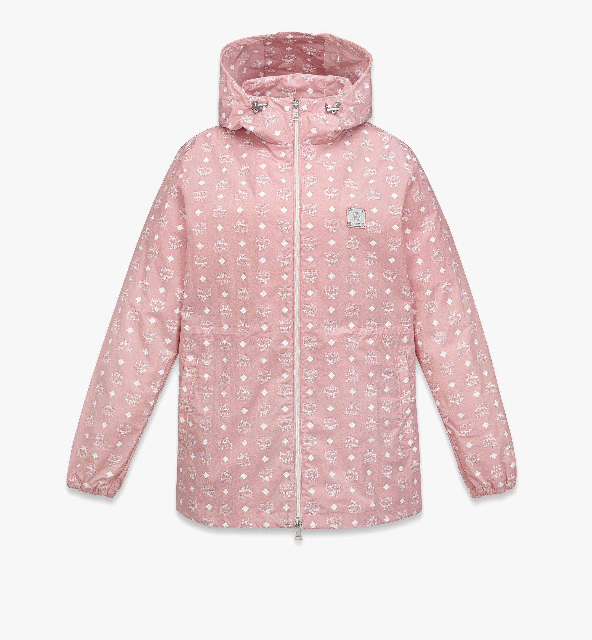 Monogram Print Hooded Windbreaker in ECONYL® - 1