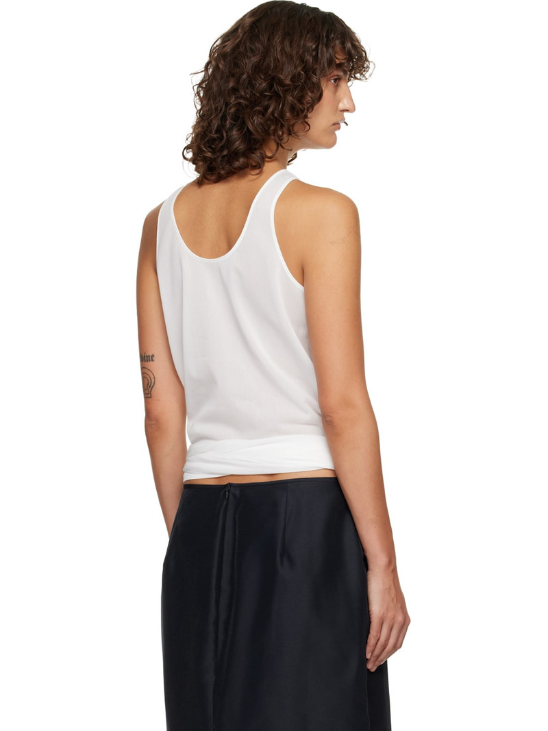 White Self-Tie Sleeveless Tank Top 3