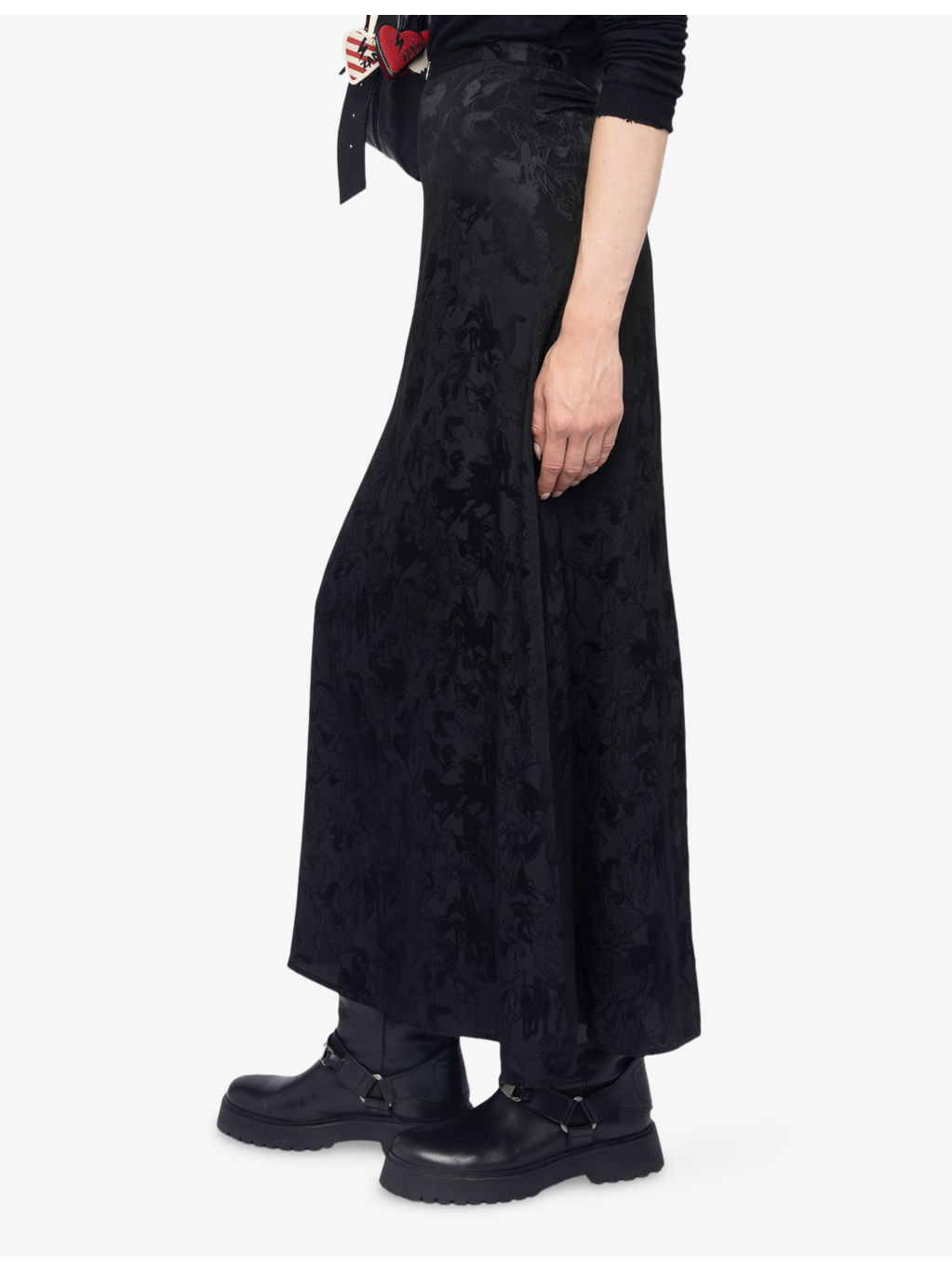 Jimeno Horse-Jacquard Silk Maxi Skirt - 3