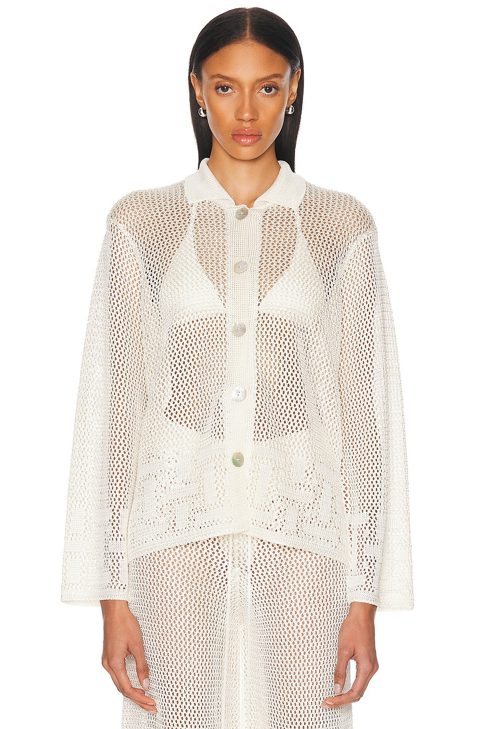 Geo Hem Long Sleeve Shirt - 2