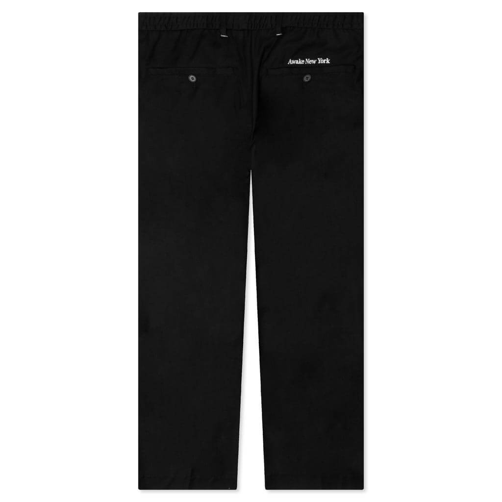 LIGHTWEIGHT WOOL ELASTICATED WOVEN PANT - CHARCOAL - 2