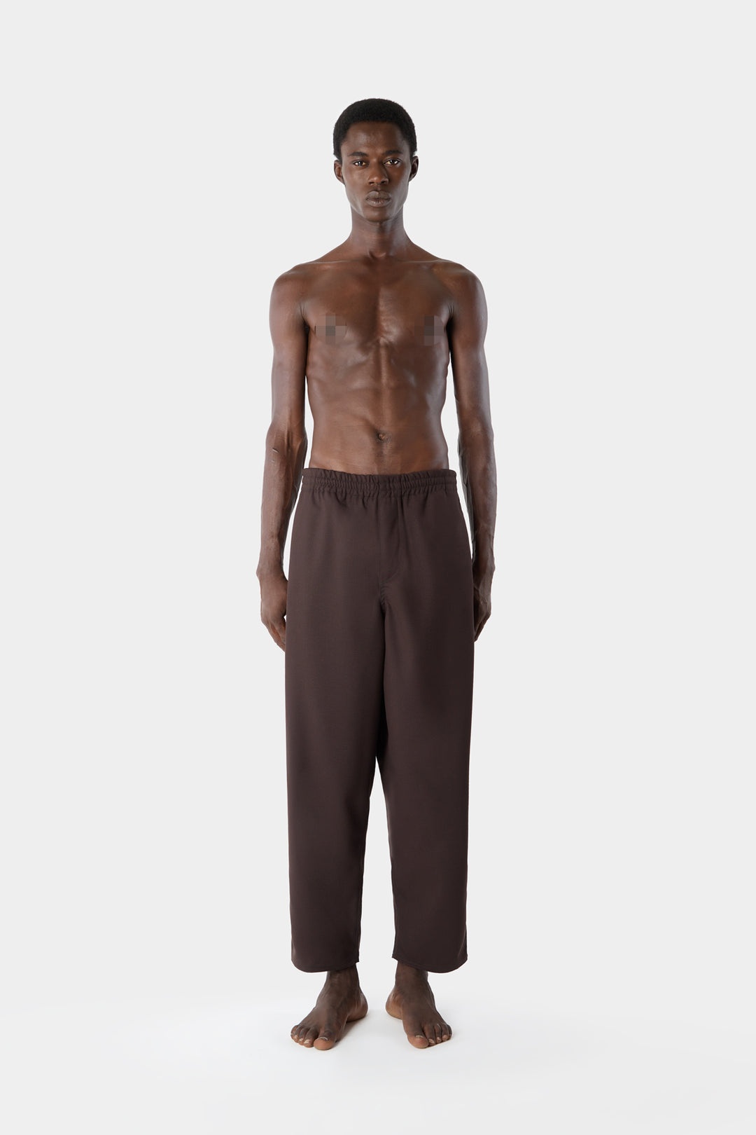 ELASTIC PANTS / brown - 1