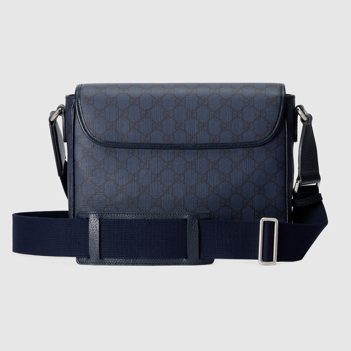 Ophidia medium messenger bag in blue and black Supreme Tender