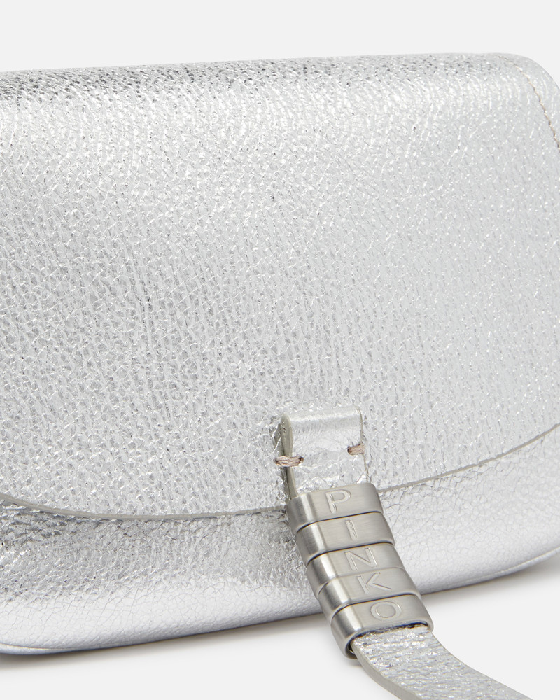 CROSSBODY MINI SADDLE BAG IN LAMINATED LEATHER 3