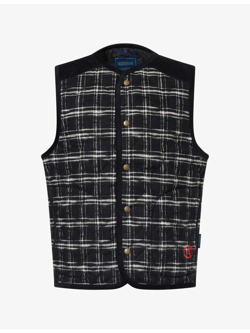 Lavenham Riot Check Cotton Gilet - 1