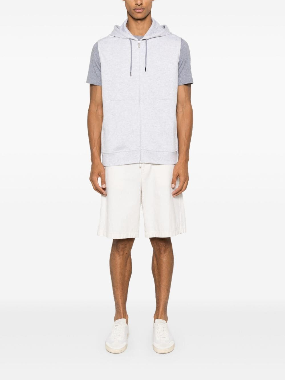 Sleeveless Cardigan Sweatshirt - 2