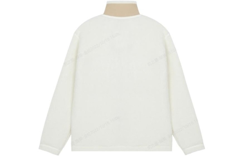 New Balance New Balance logo Sportswear Cotton Coat 'White Beige' AMJ23358-CIC outlook