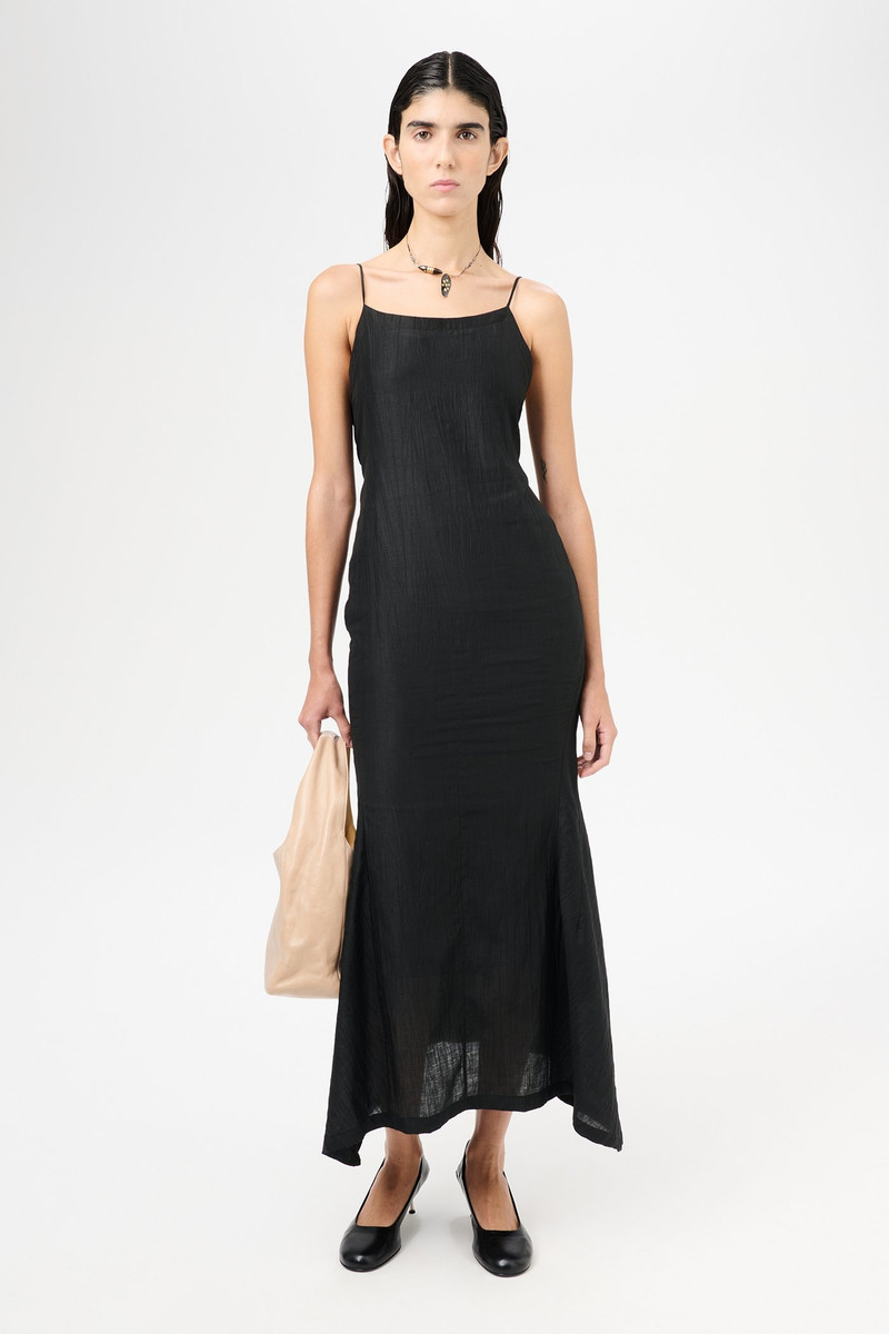Our Legacy Naiad Dress Bohemian Black Forever Crinkle outlook