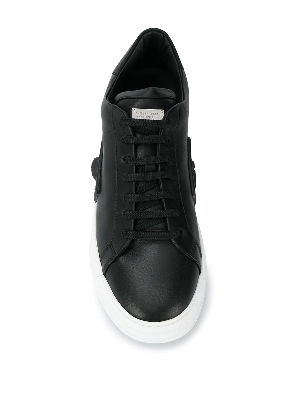 skull detail low-top sneakers - 4