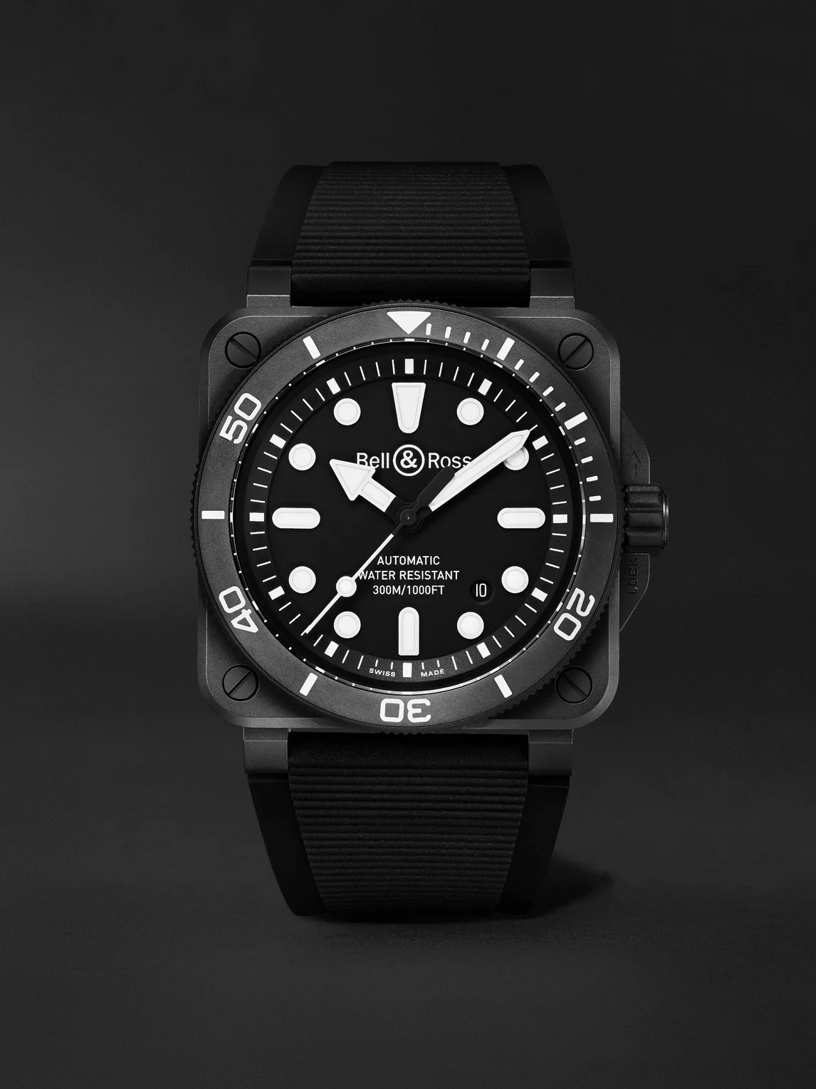 BR-03 Diver Automatic Ceramic Watch, Ref. BR03A-D-BL-CE/SRB - 1