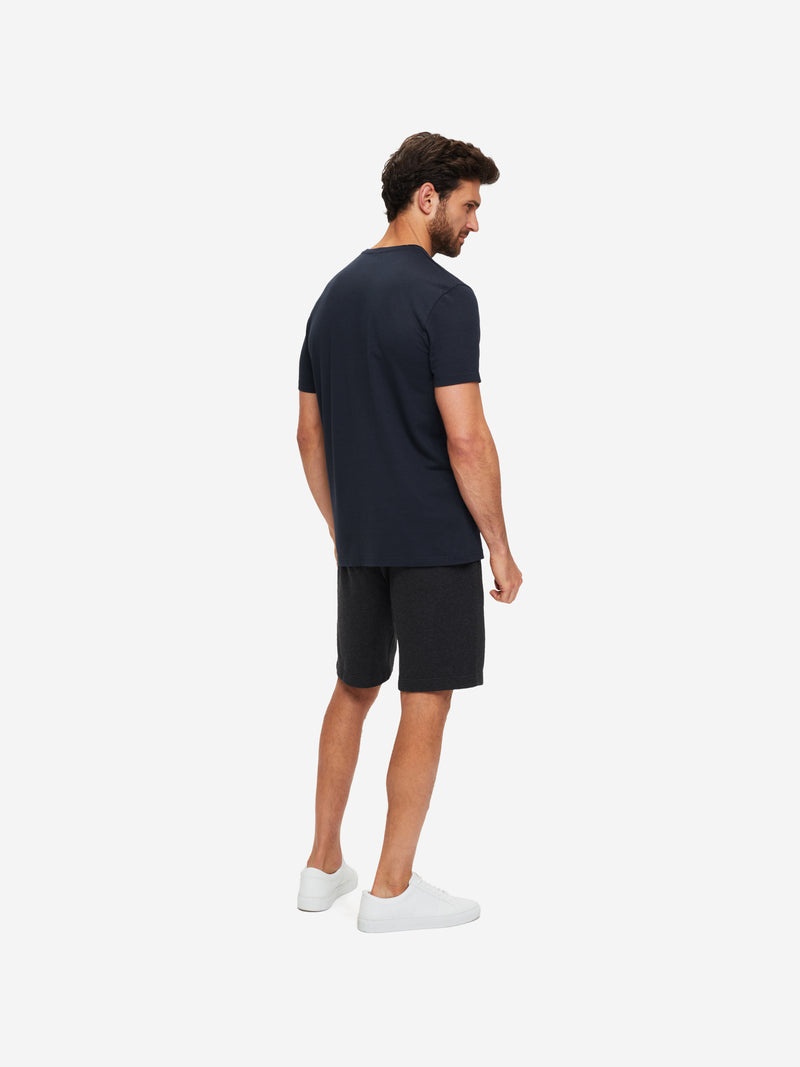 Men's T-Shirt Ramsay 2 Pique Cotton Tencel Navy - 6