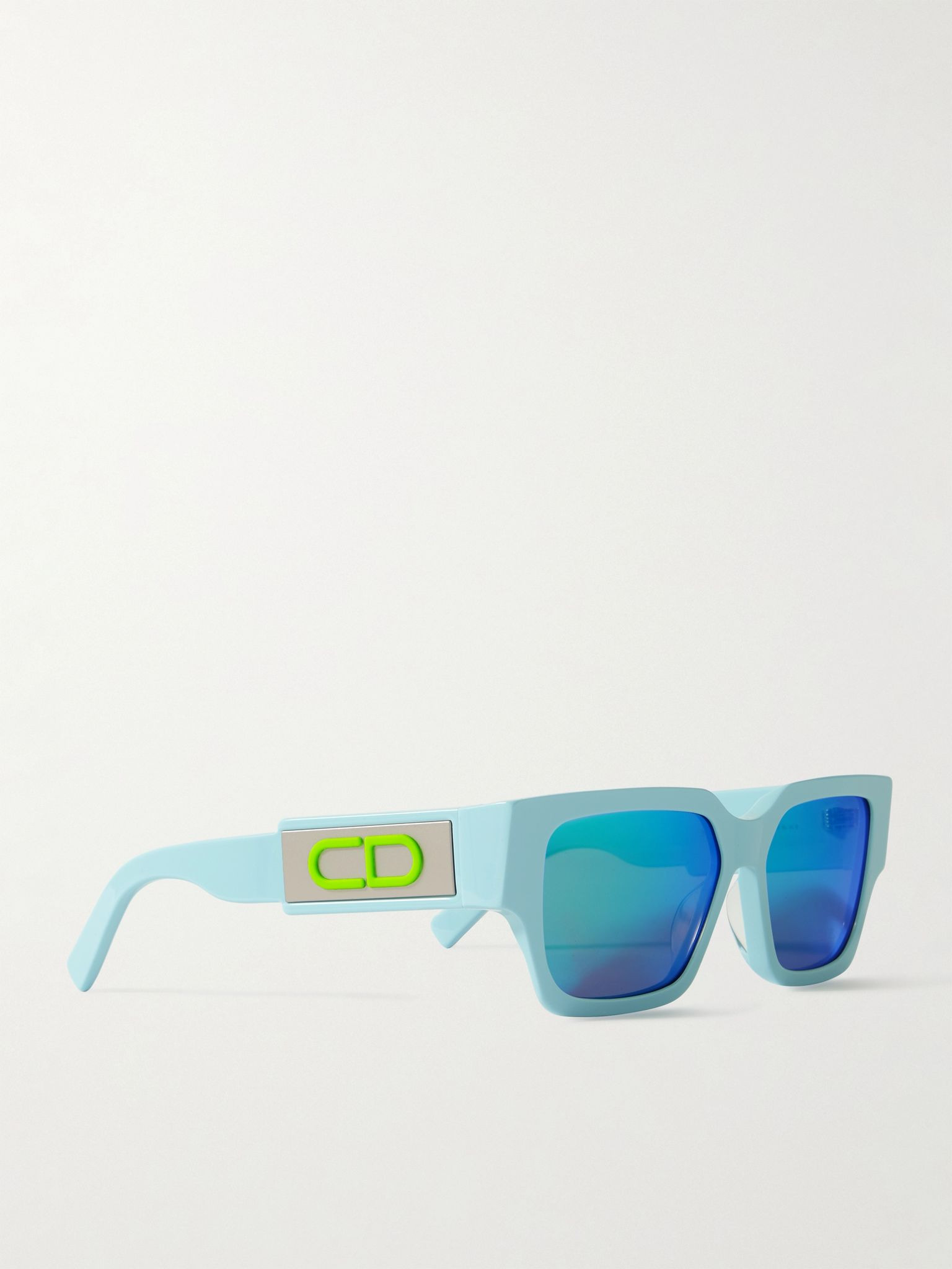 CD SU Square-Frame Acetate and Silver-Tone Sunglasses Unknown - 3