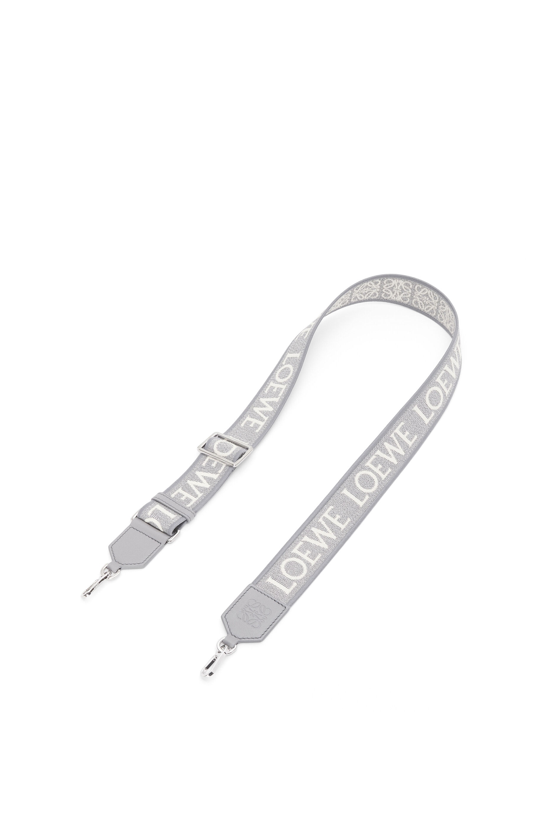 Anagram strap in lurex jacquard and calfskin - 1