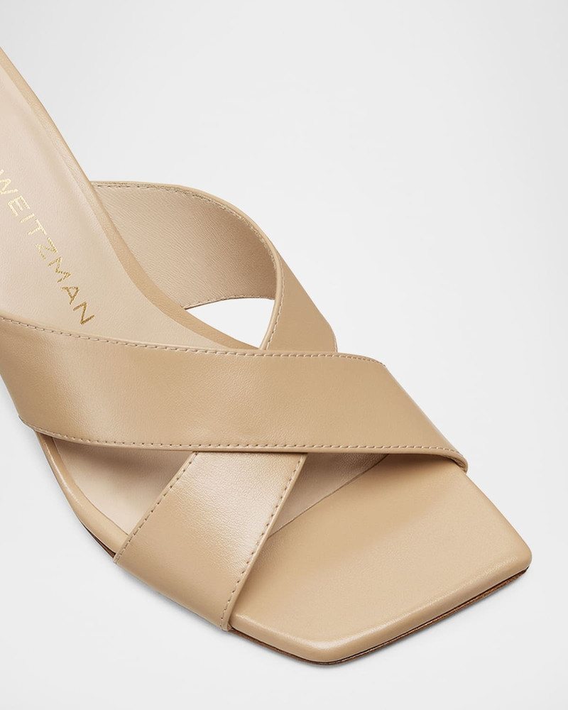 Dayna Leather Crisscross Slide Sandals 4