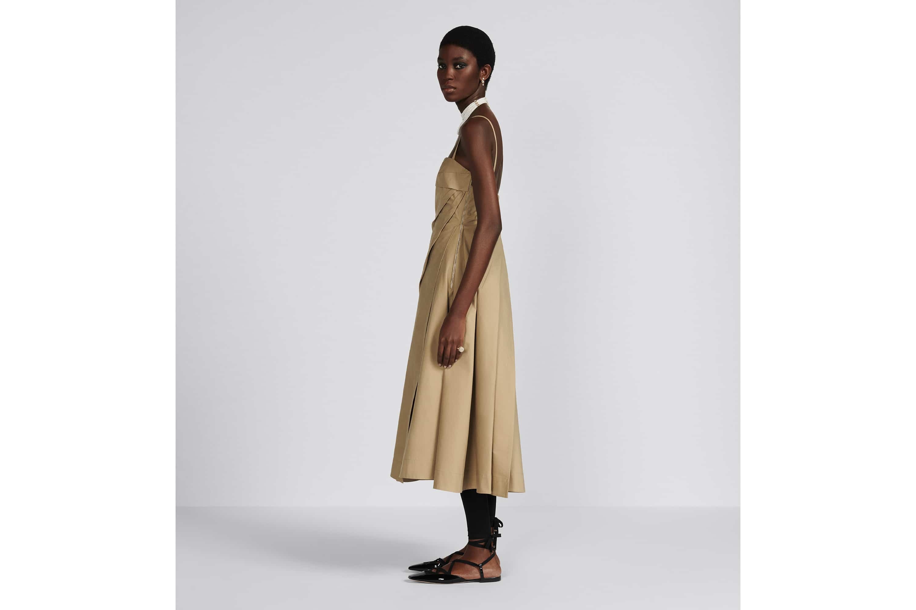 Mid-Length Draped Dress - 5
