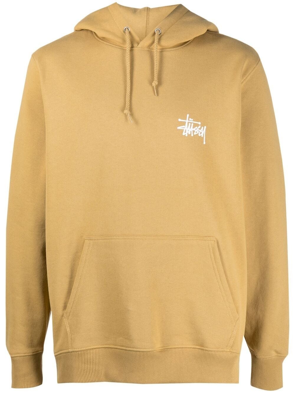 logo-print rib-trimmed hoodie - 1