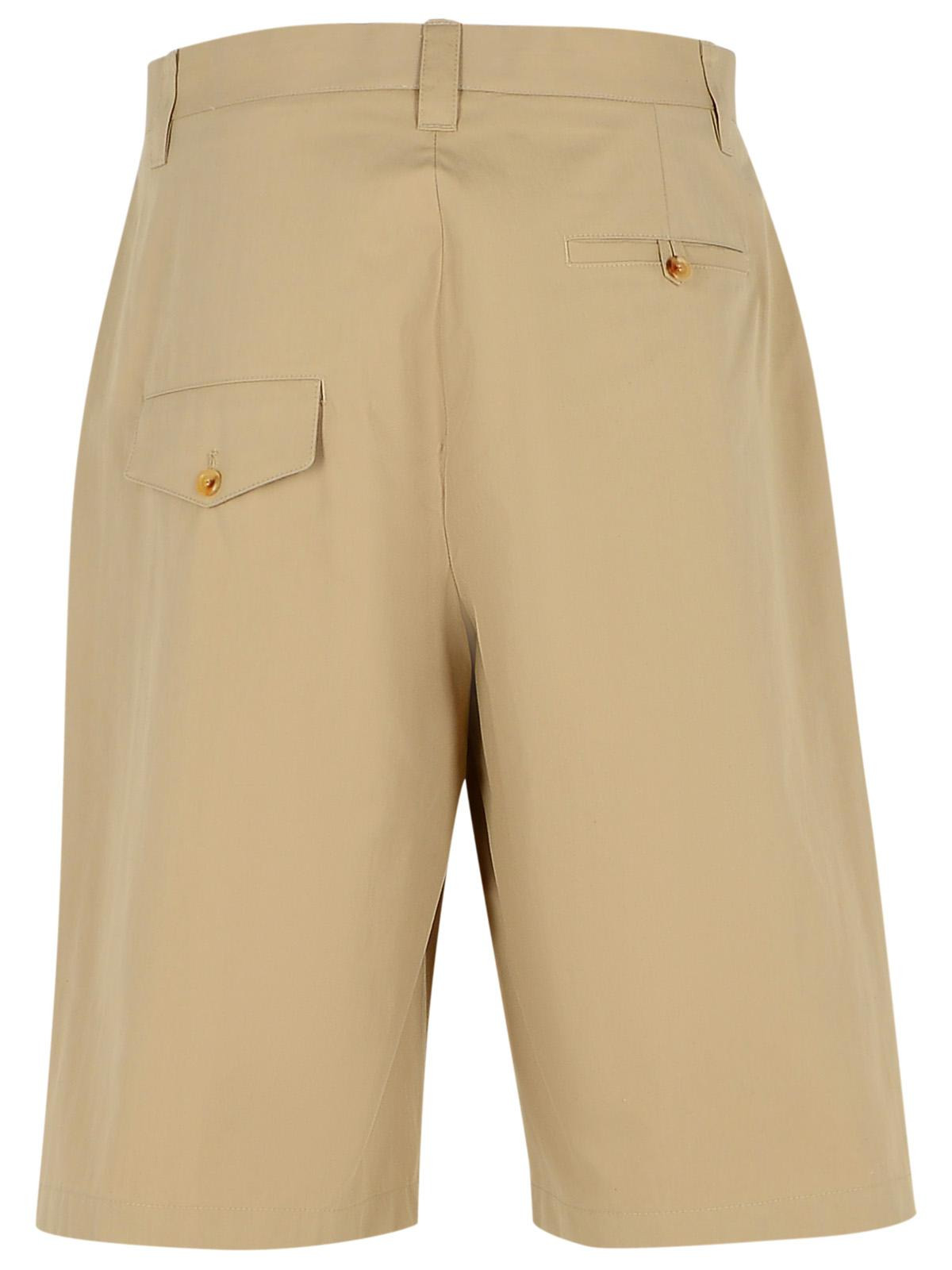 Moschino Beige Cotton Blend Bermuda Shorts Men - 3