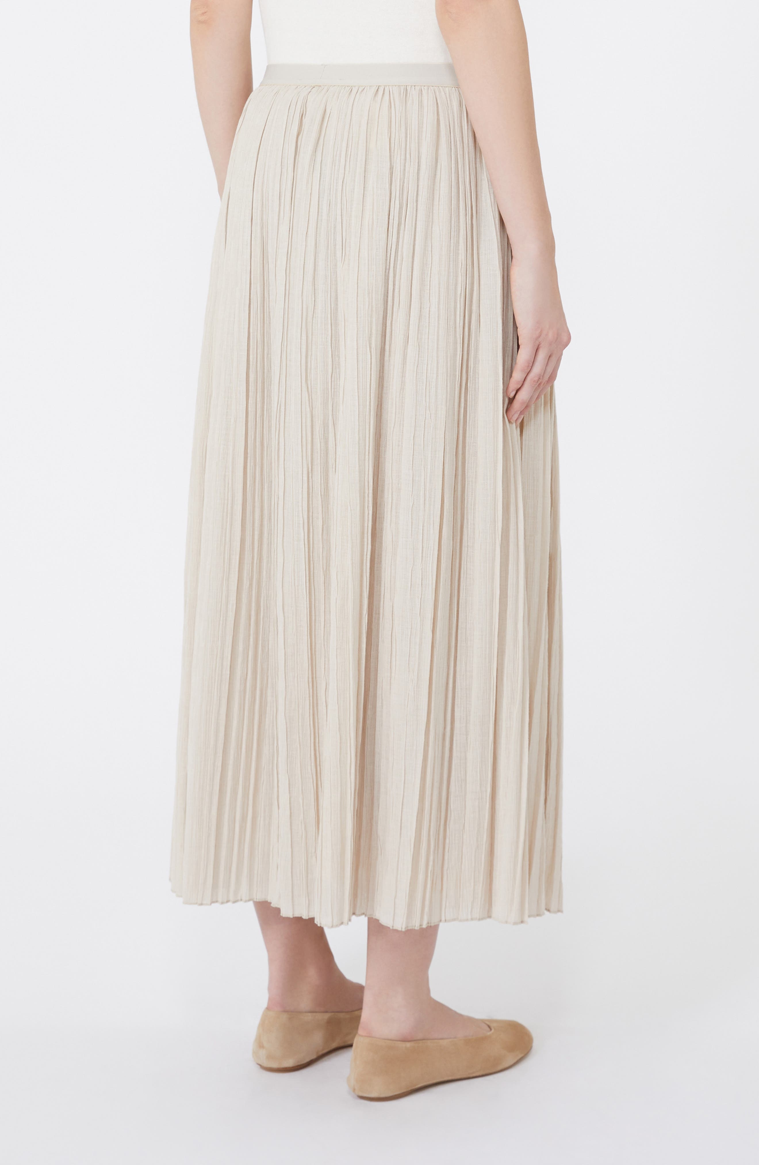 Weekend Max Mara Cral Pleated Jersey Midi Skirt in Beige at Nordstrom - 2
