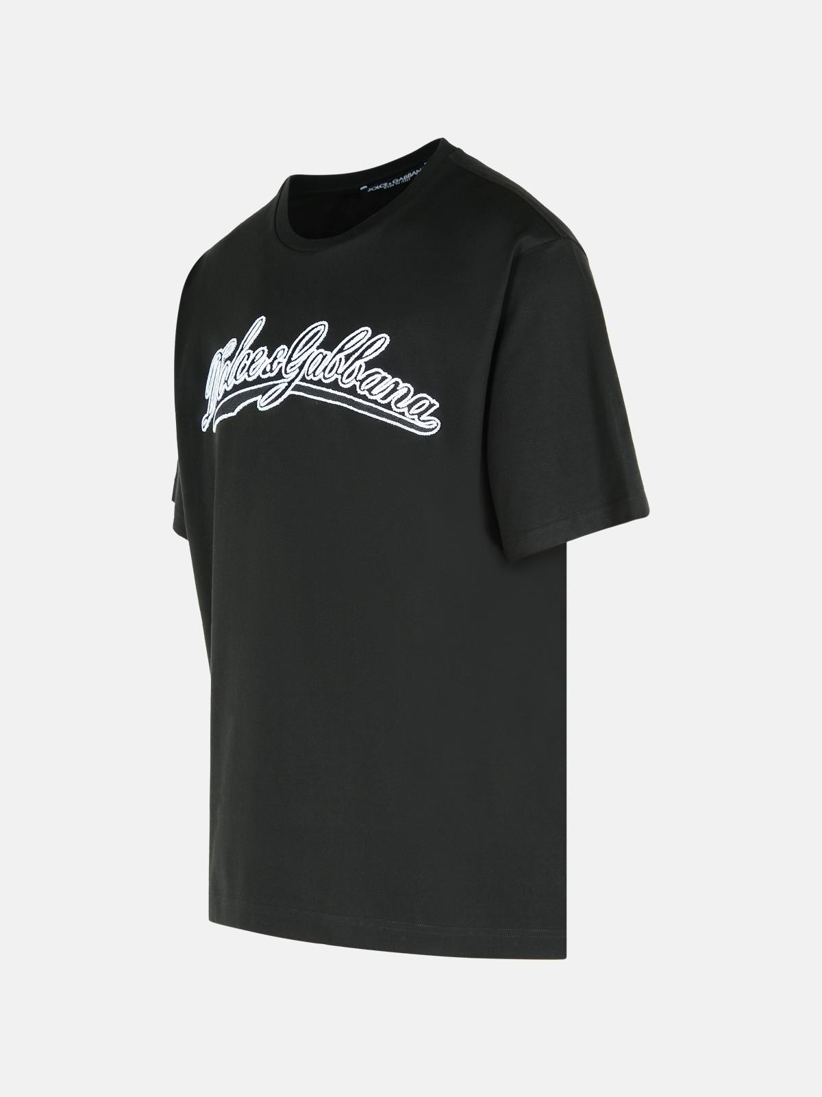 BLACK COTTON T-SHIRT - 2