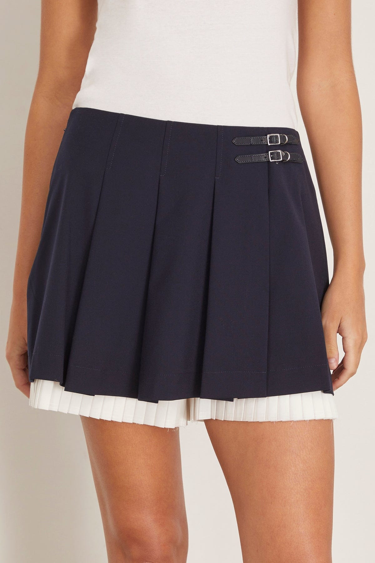 Suzie Pleated Skort in Midnight - 3