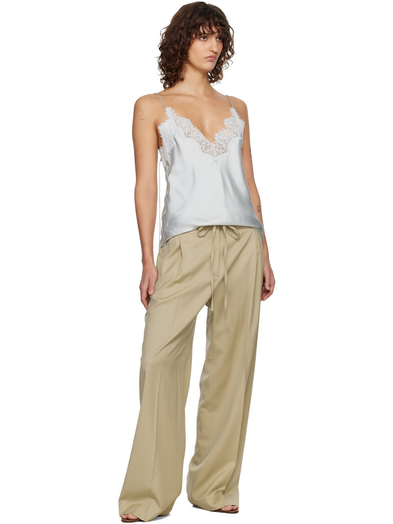 RÓHE Blue Lace Silk Camisole outlook