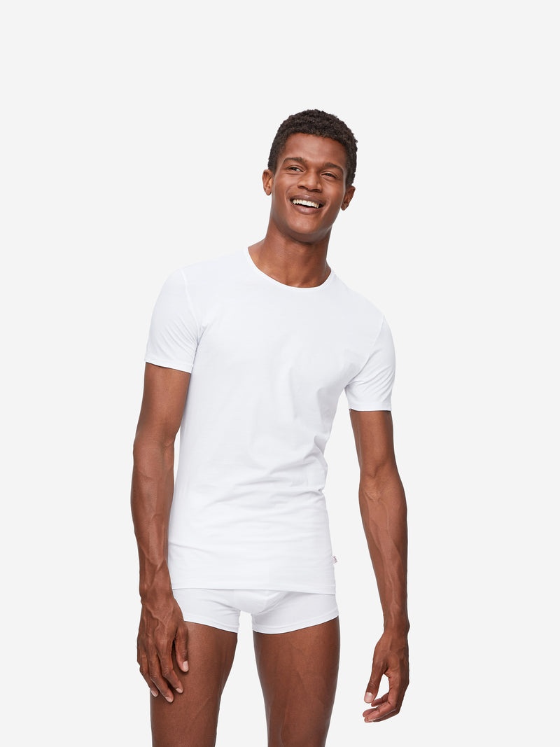 Men's Underwear T-Shirt Jack Pima Cotton Stretch White - 2