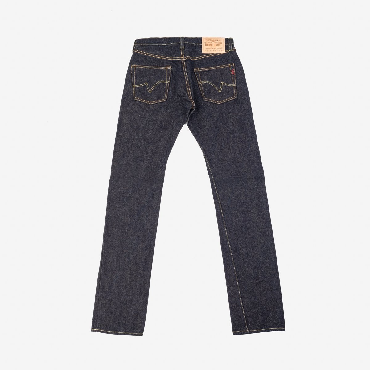 IH-777S-19L 19oz Left Hand Twill Selvedge Denim Slim Tapered Cut Jeans - Indigo - 5