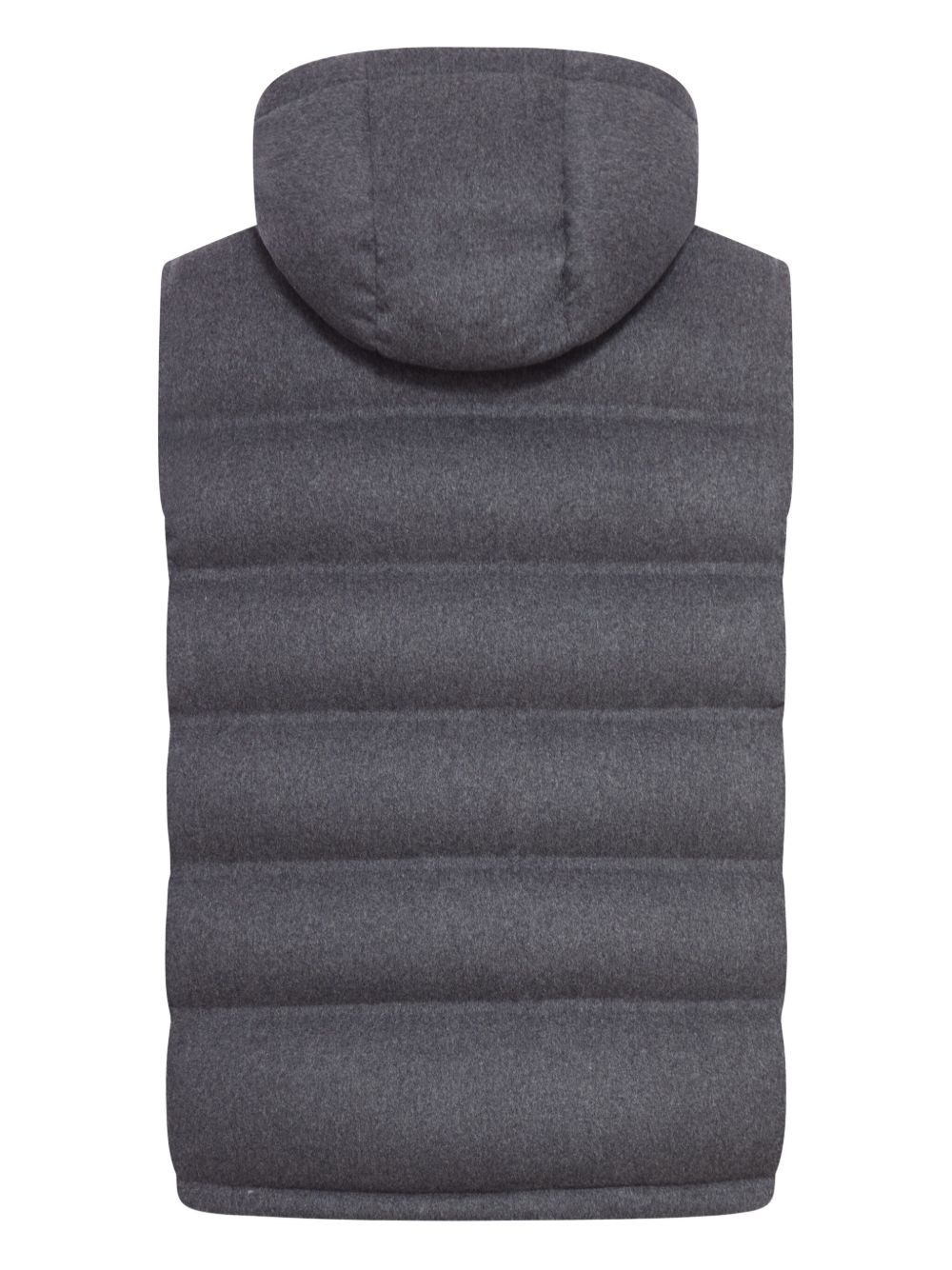 hooded quilted gilet - 2