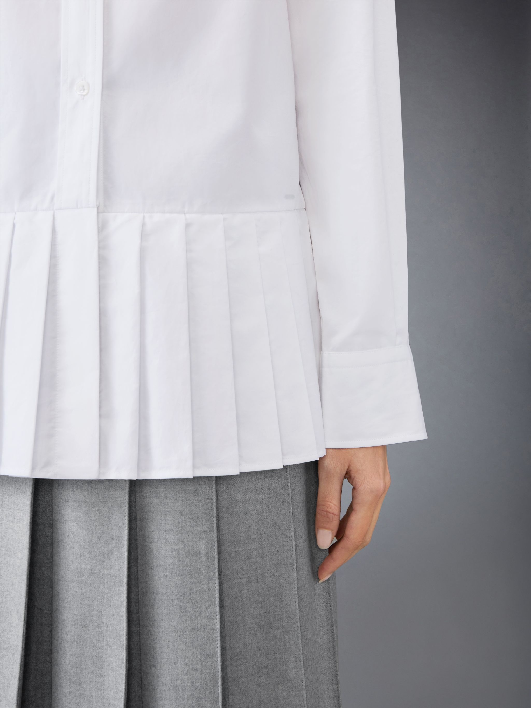Poplin Pleated Easy Fit Shirt - 5
