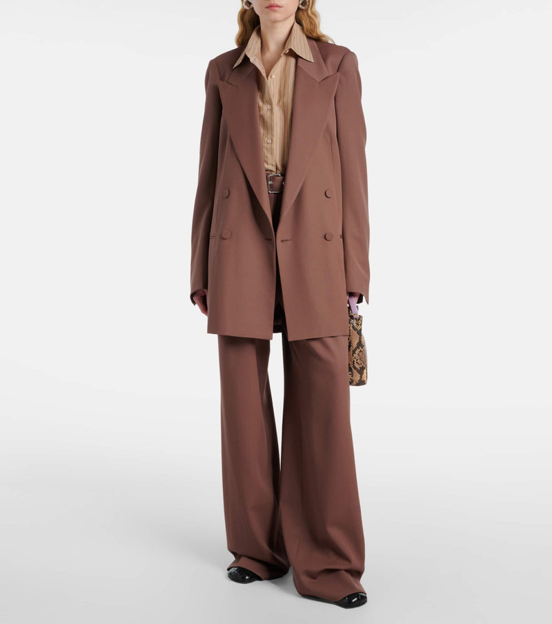 Dries Van Noten Belted wool gabardine wide-leg pants outlook