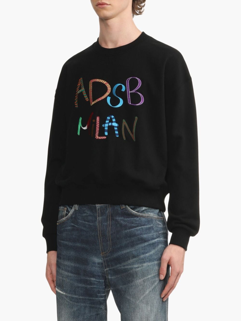 logo-embroidered sweatshirt - 3