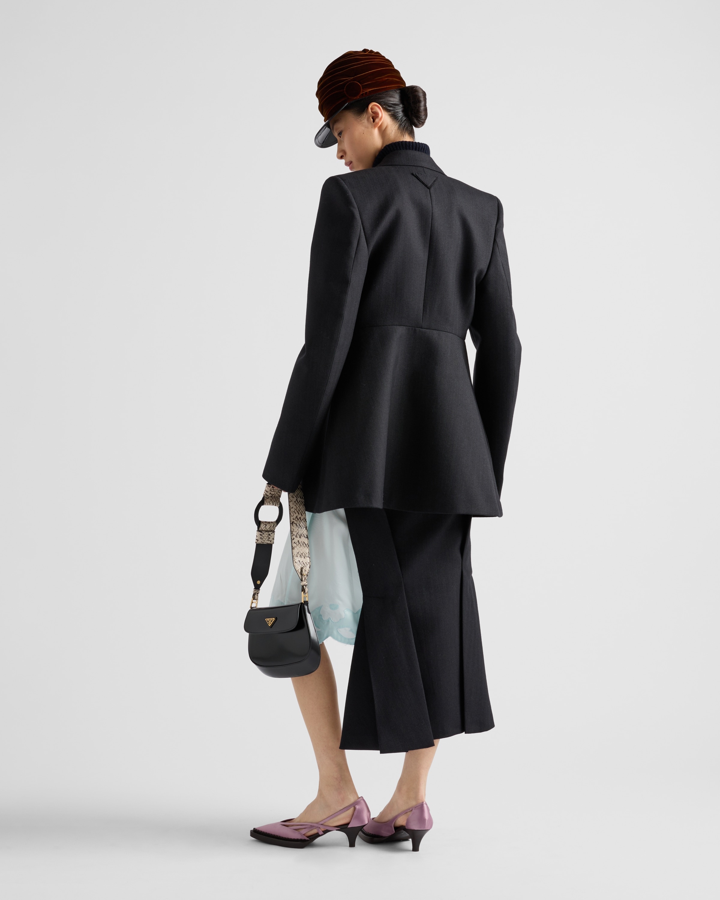 Deconstructed chevron midi-skirt - 5