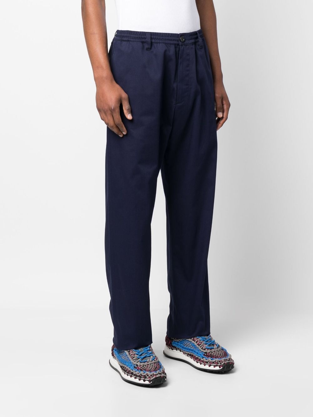 pleated wide-leg trousers - 3