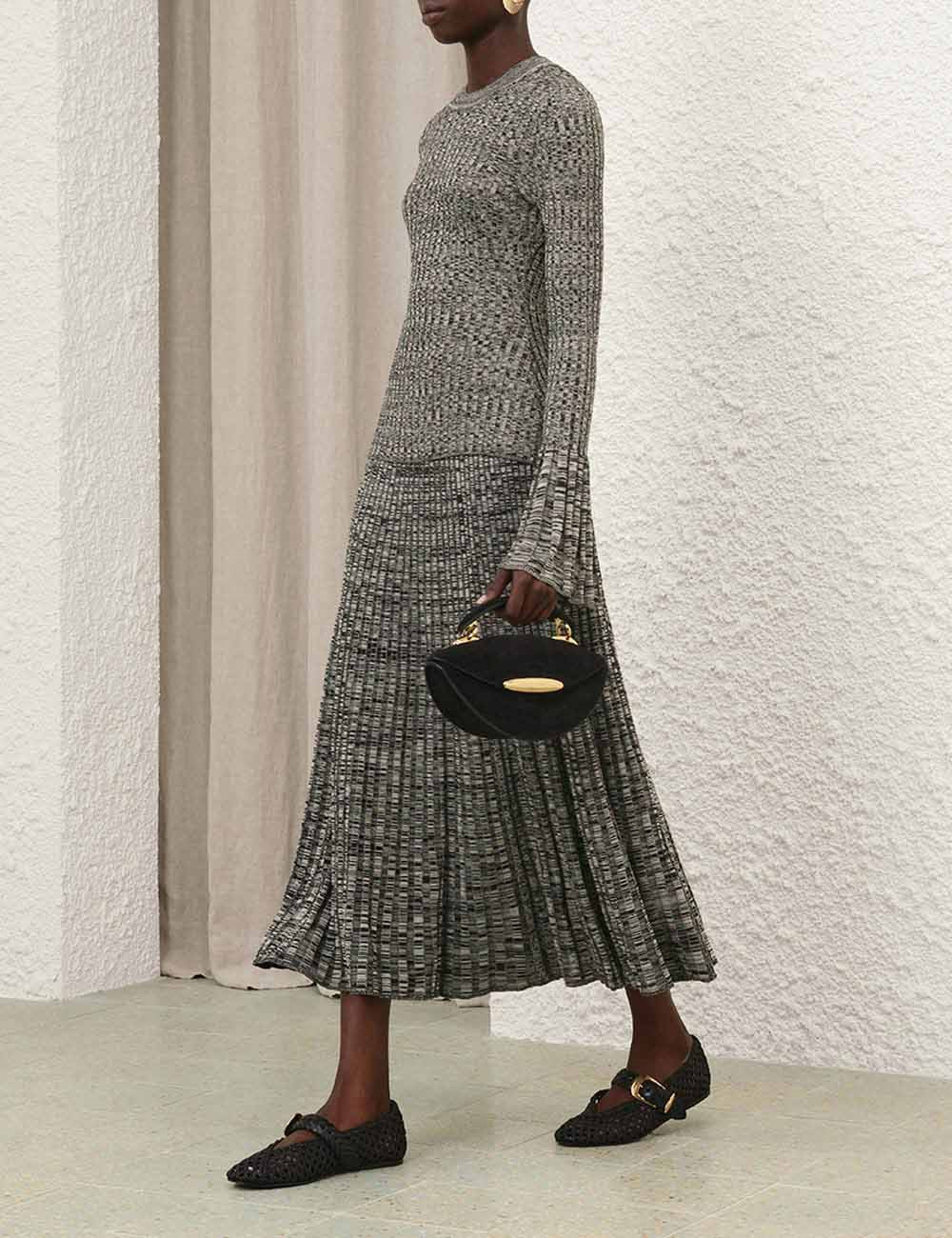MOULINE BELL SLEEVE SWEATER - 3