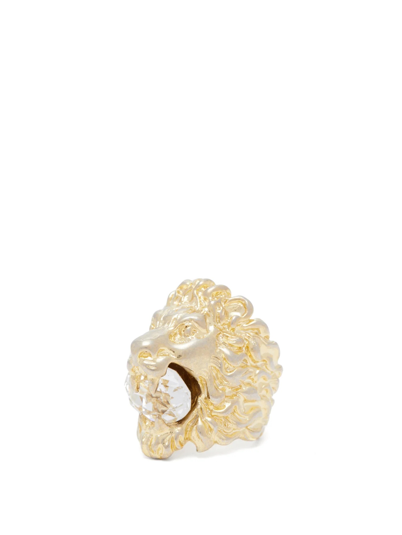 Crystal-embellished lion ring - 3