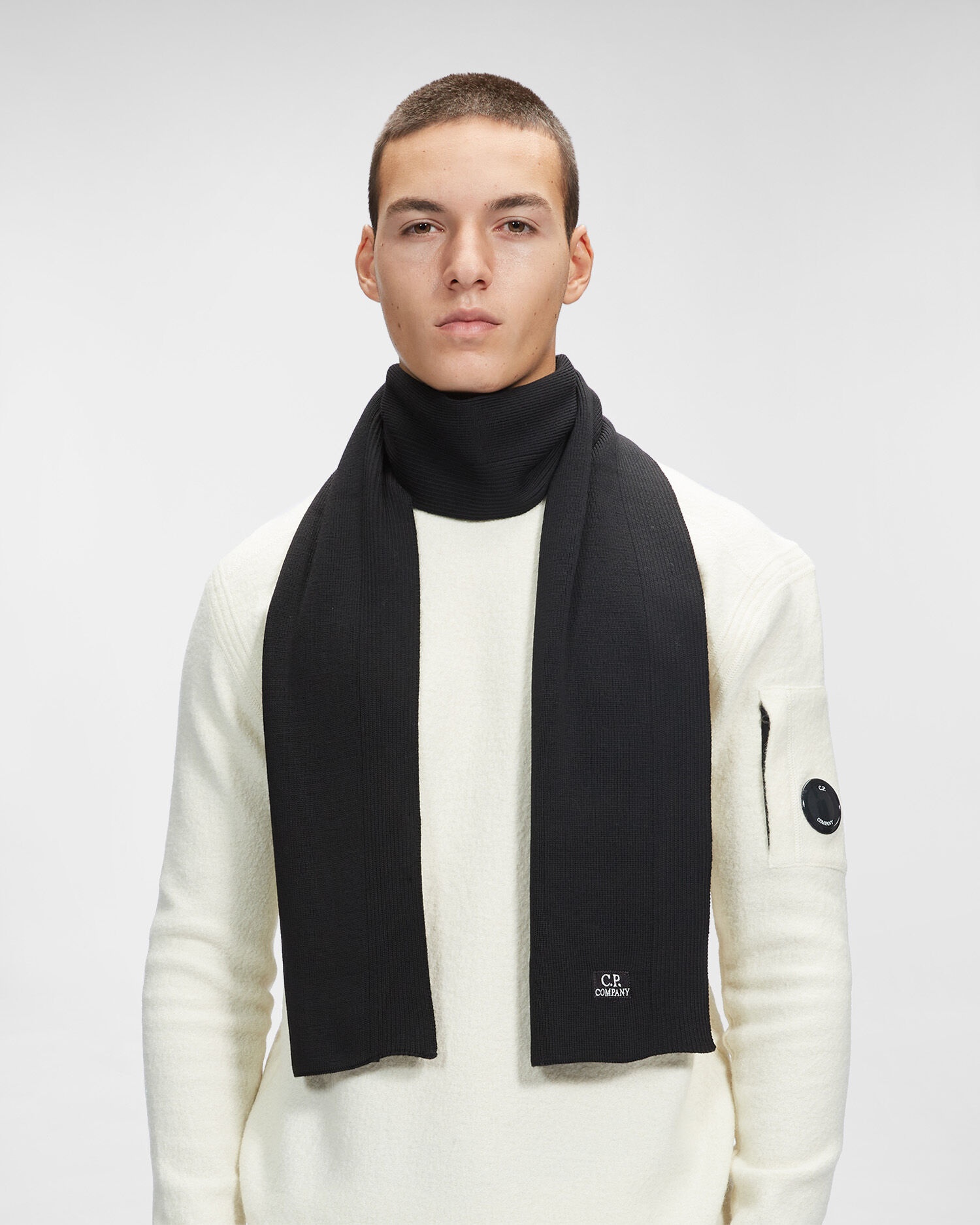 C.P. Company Extra Fine Merino Wool Scarf | REVERSIBLE