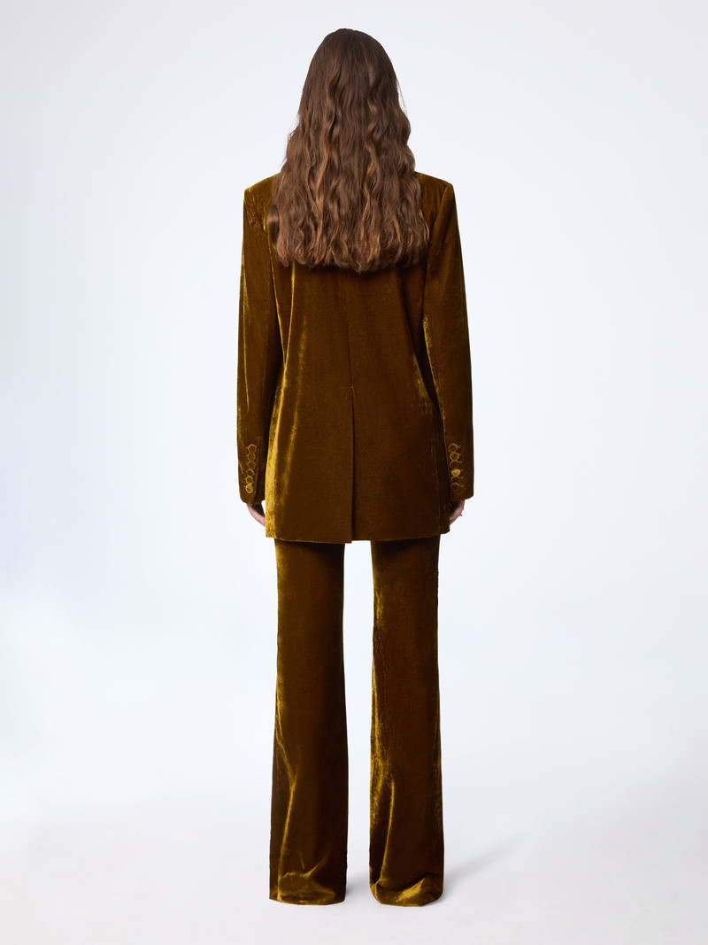 Fluid Velvet Flared Pants 3