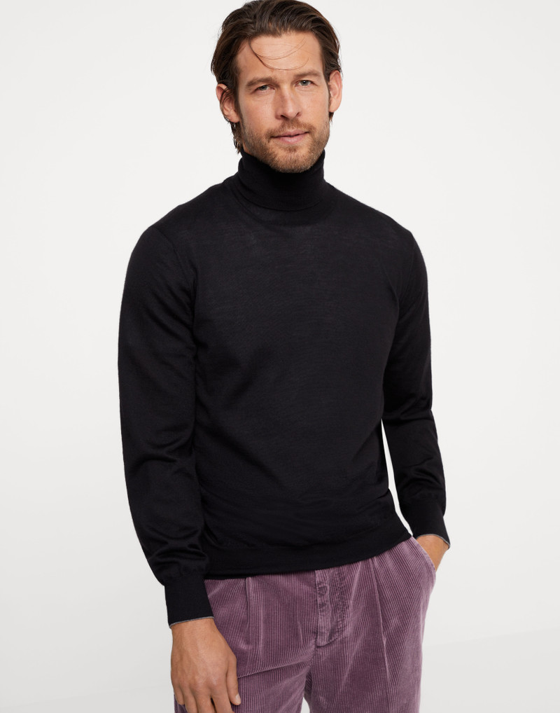 Cashmere and silk lightweight turtleneck sweater - 1