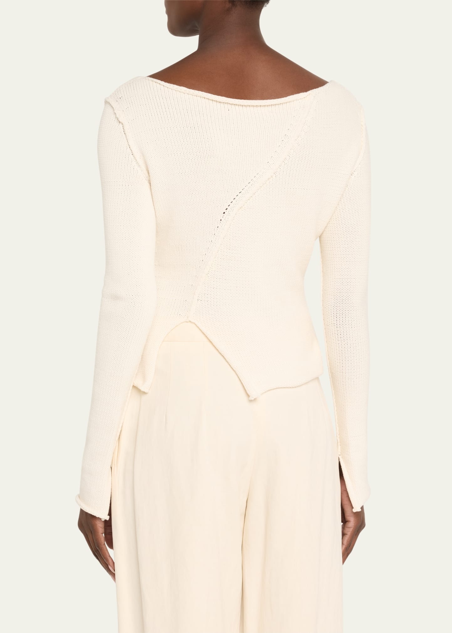 Eddy V-Neck Exposed Seam Sweater - 3
