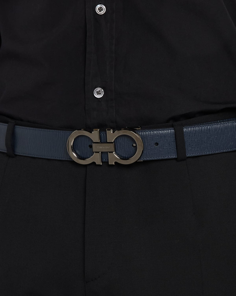 FERRAGAMO Men's Reversible Leather Gancini-Buckle Belt outlook