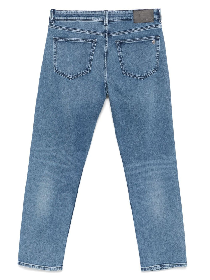 BOSS logo-patch straight-leg jeans outlook