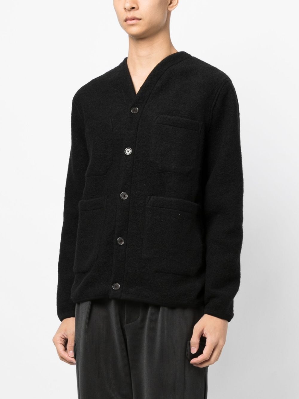 V-neck knitted jacket - 3