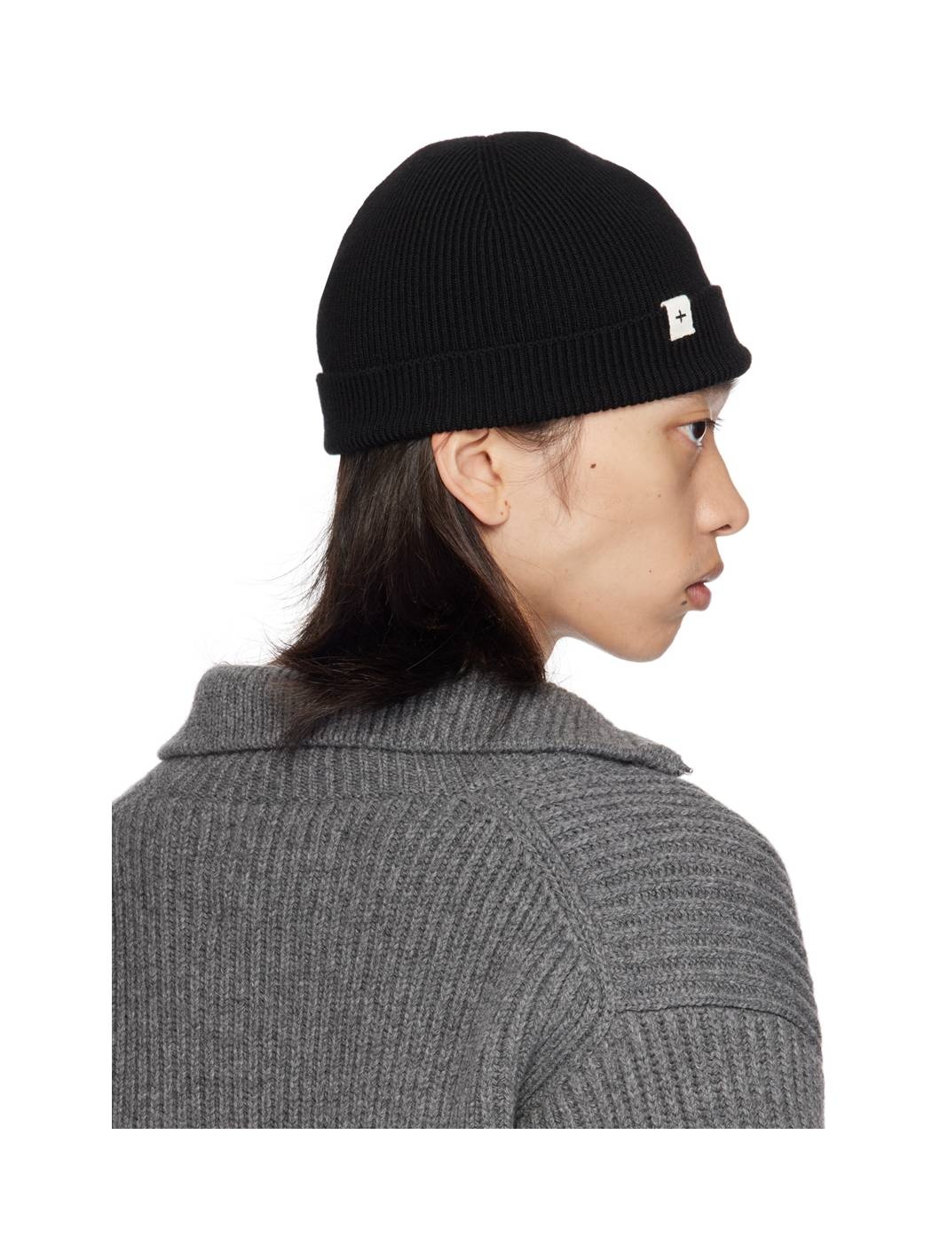 Wool Cap Cap Jil Sander Hat Jil Sander Black Fine Virgin Wool Rib