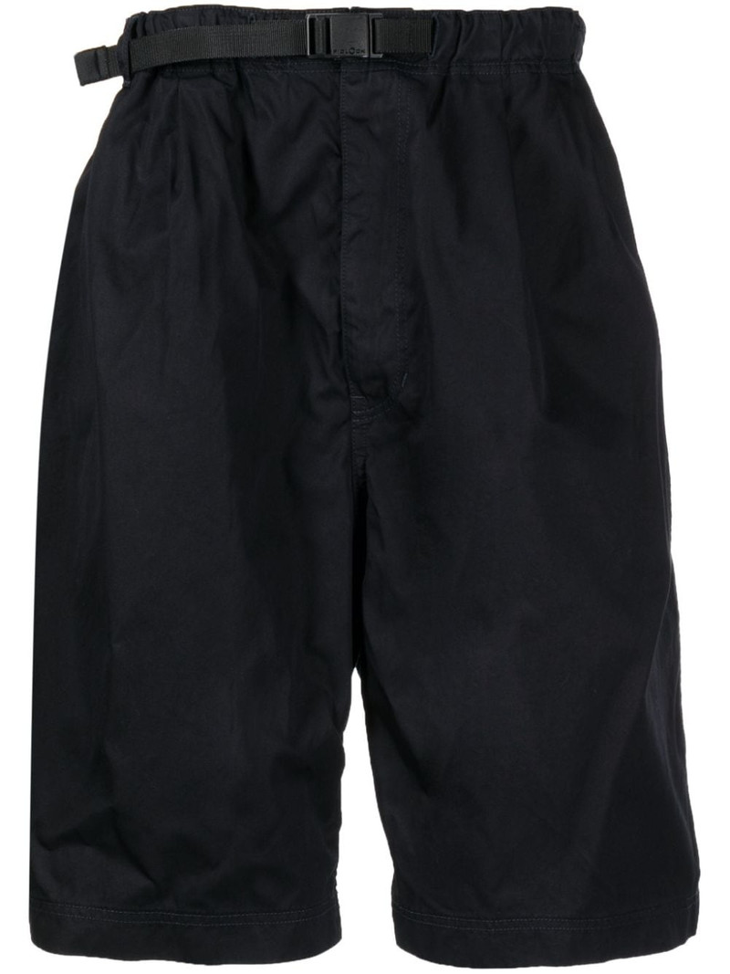 pleat-detail cotton shorts 1