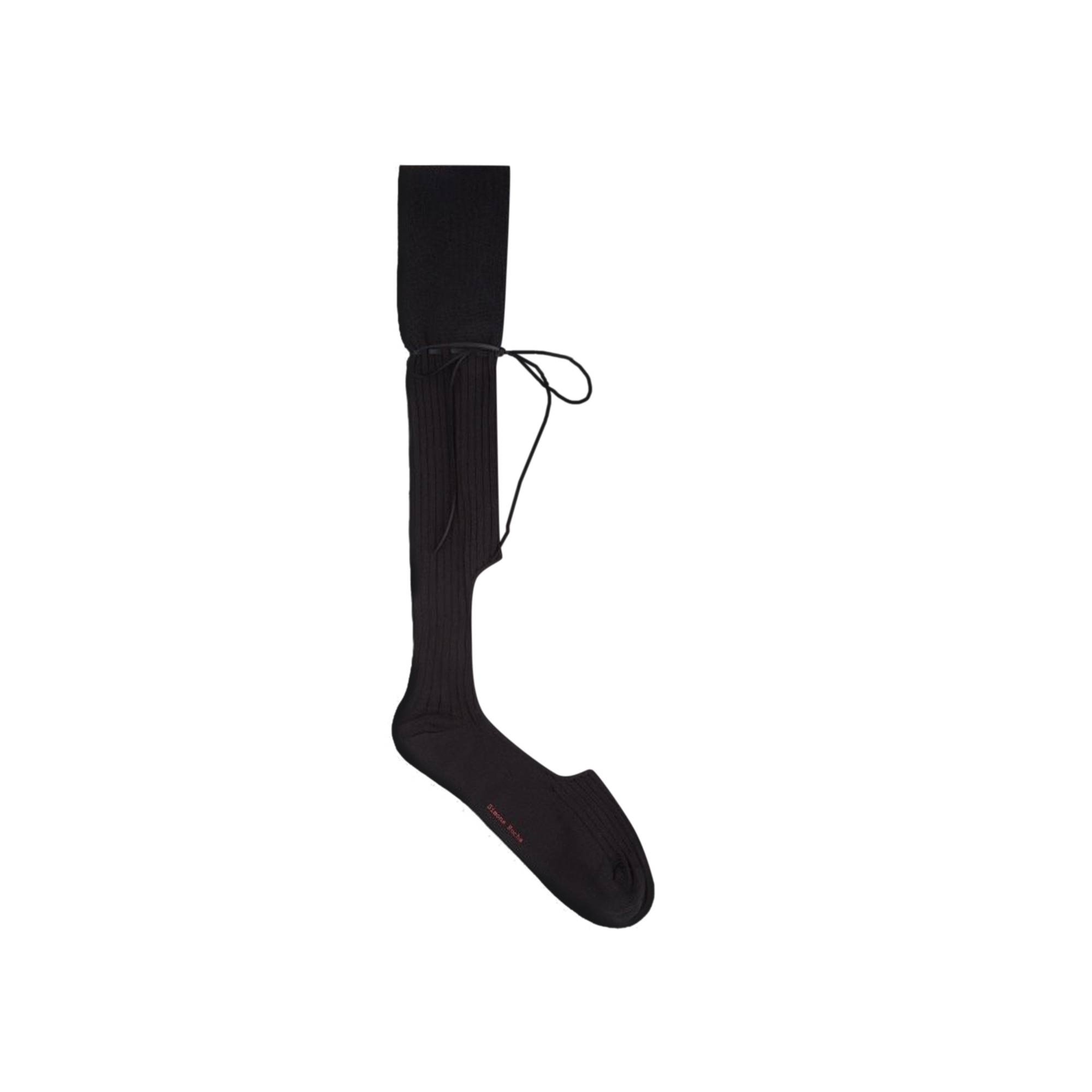 Simone Rocha Knee High Cut Out Socks 'Black' - 1