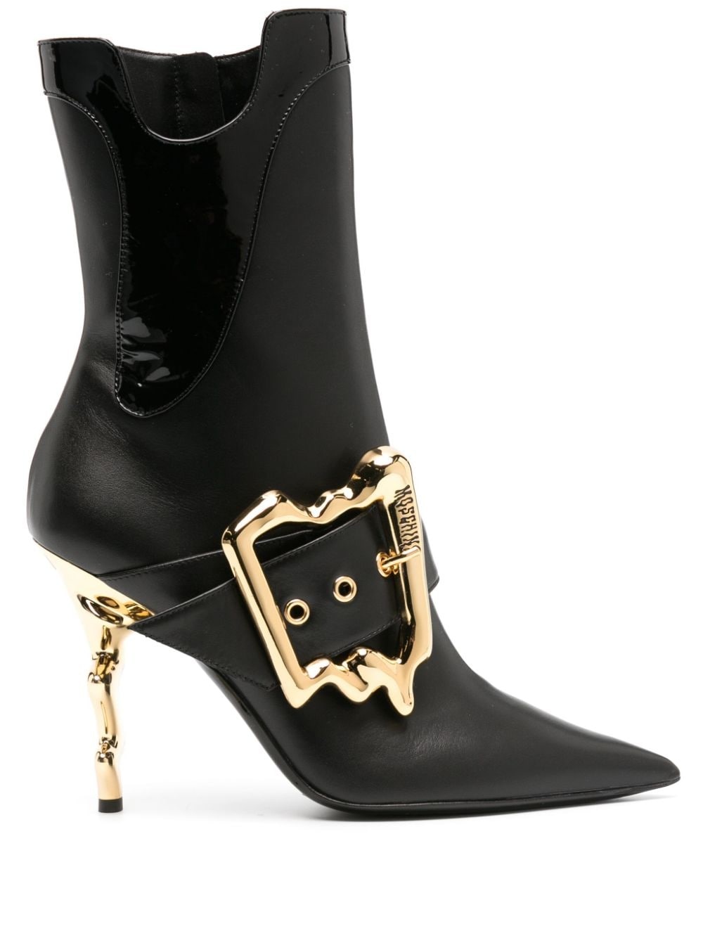 110mm buckle-detail leather boots - 1